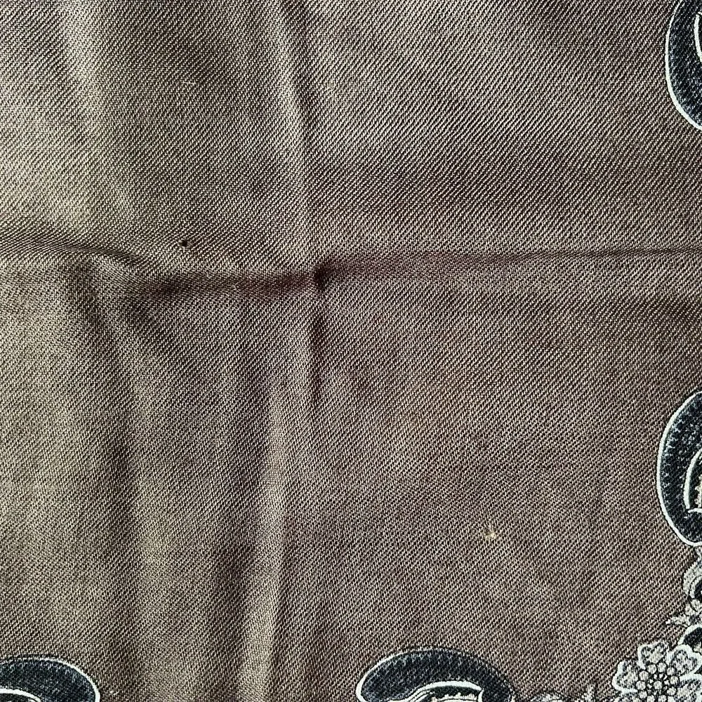Taupe Paisley 100% Wool Scarf Wrap Shawl 35